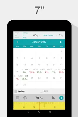 Weight Calendar android App screenshot 1